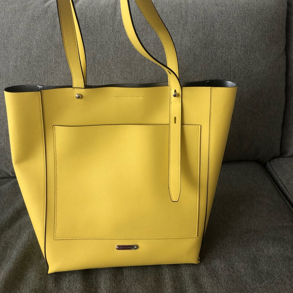 Rebecca Minkoff Yellow and Silver inside tote! 🎉🥳